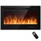 36 Inch Wall Mounted Electric Fireplace with Remote Control and Touch LED Screen Panel